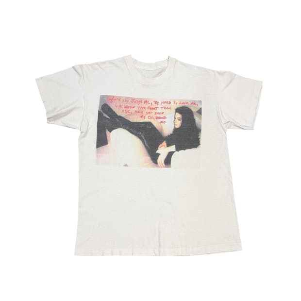 빈티지 90s 마이클잭슨 Neverland Message 부틀렉 티셔츠