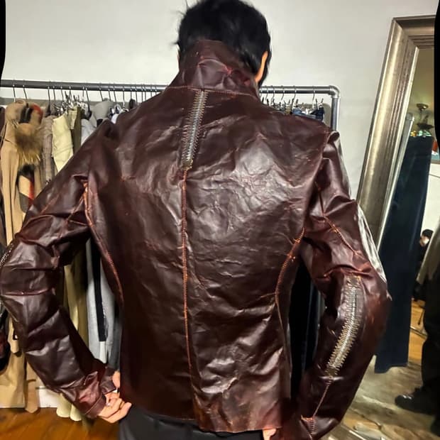 아이작 세럼 반투명 자켓 m