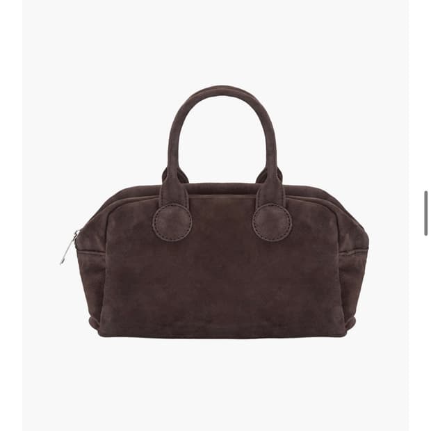 Soft bowling_choco brown suede