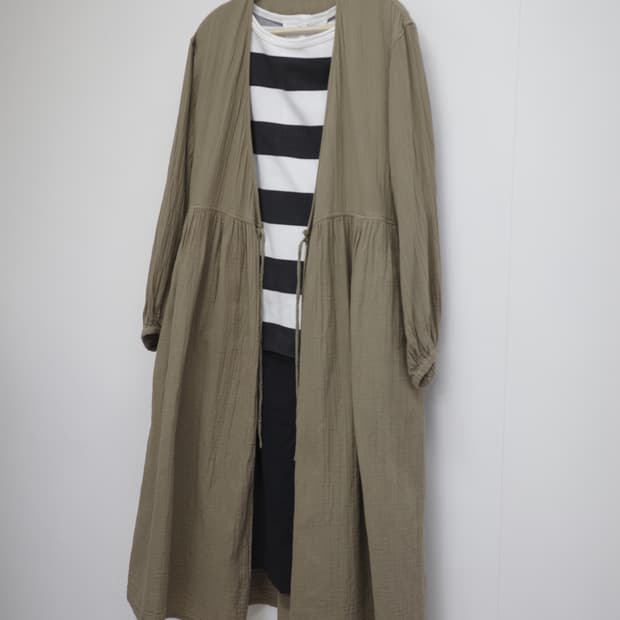 랩 원피스 카키 베이지