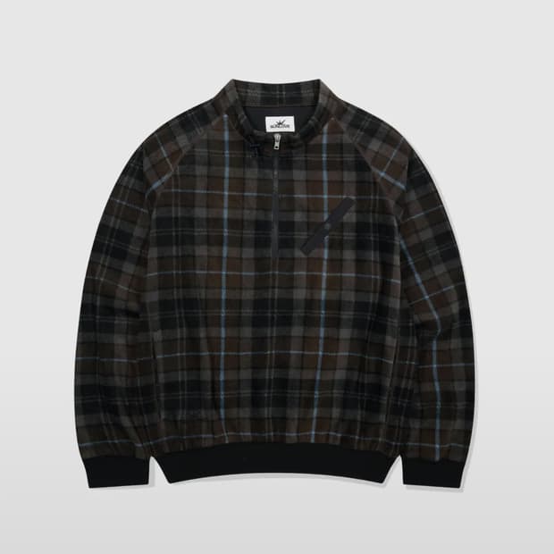 썬러브 sunlove 체크 플리스 풀오버 XL 