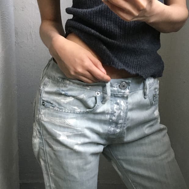 Dior 디올 옴므 09AW 페인트 스플래터 데님 팬츠 