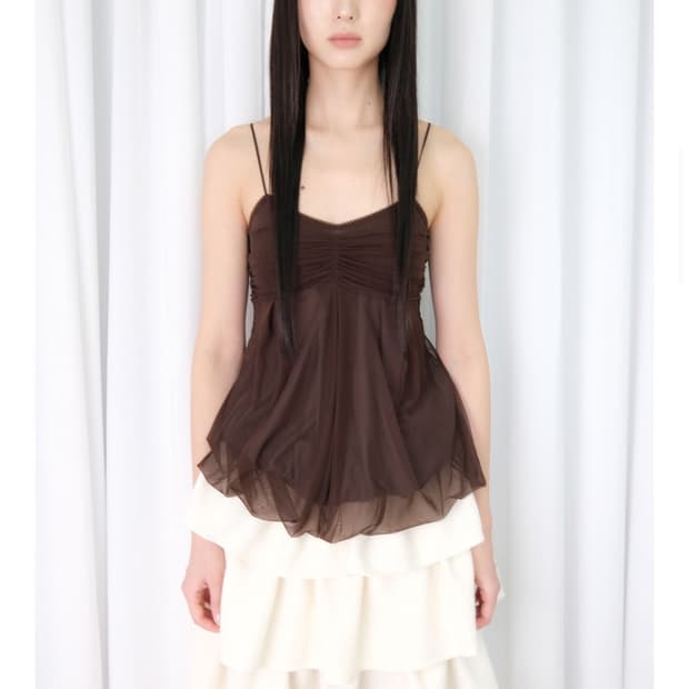 루즈슬립오버 메쉬플러프미니탑