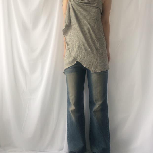 Drape tied vest