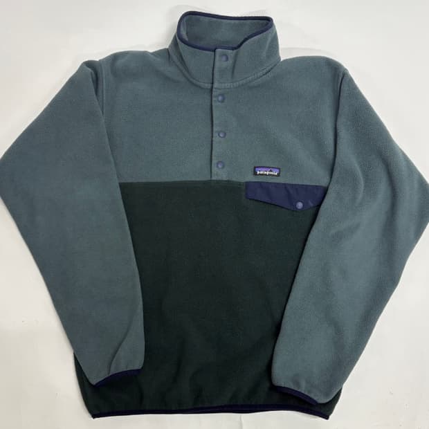 빈티지 파타고니아 신칠라 스냅티 다크그린 M