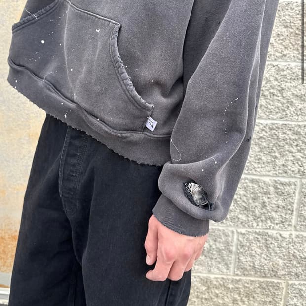 [L] 아킴보클럽 와치 피커 디스트레스드 후드