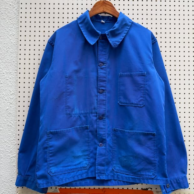 WASHED BLUE OLD VINTAGE FRENCH 프렌치워크자켓