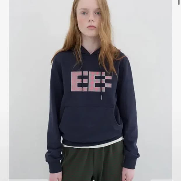 엔조블루스 픽셀 로고 후드티