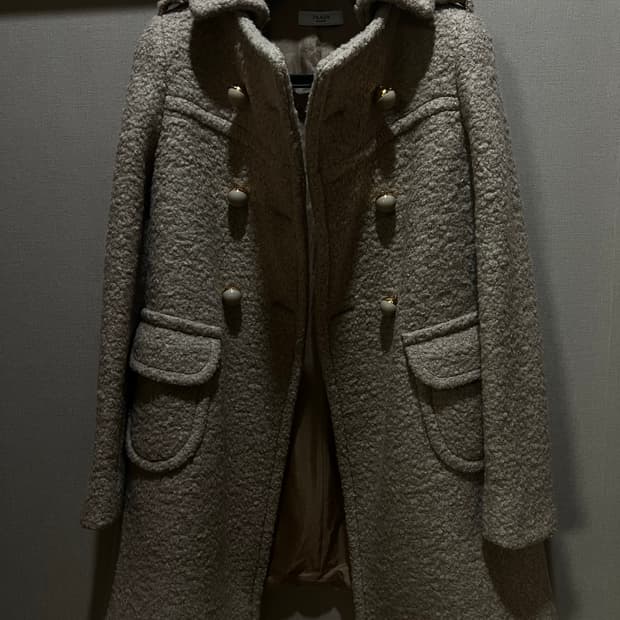 PRADA Beige VW/Mohair Coat 38