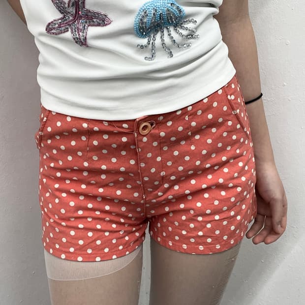 키치 오렌지 도트 숏츠🍊