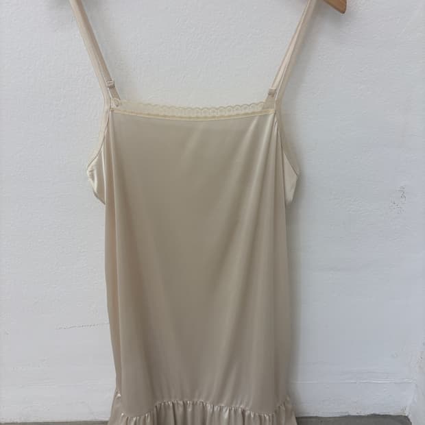 Minimalist Ruffle Slip Dress