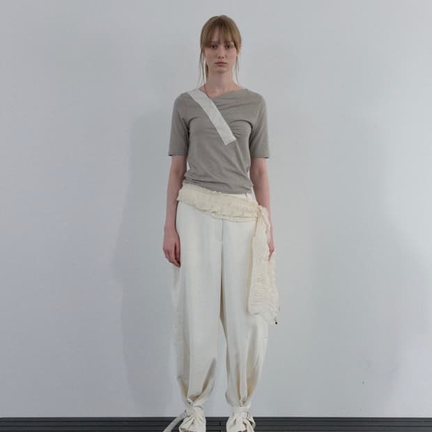 우네 씬 tie jogger slacks