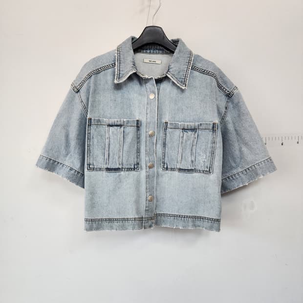 WE ARE 반팔 데님 셔츠 자켓
