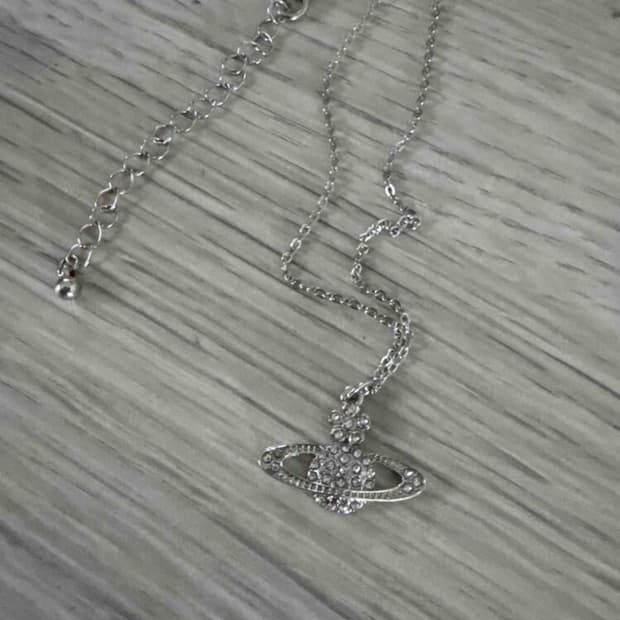 비비안웨스트우드 목걸이 실버 미니바스 급처