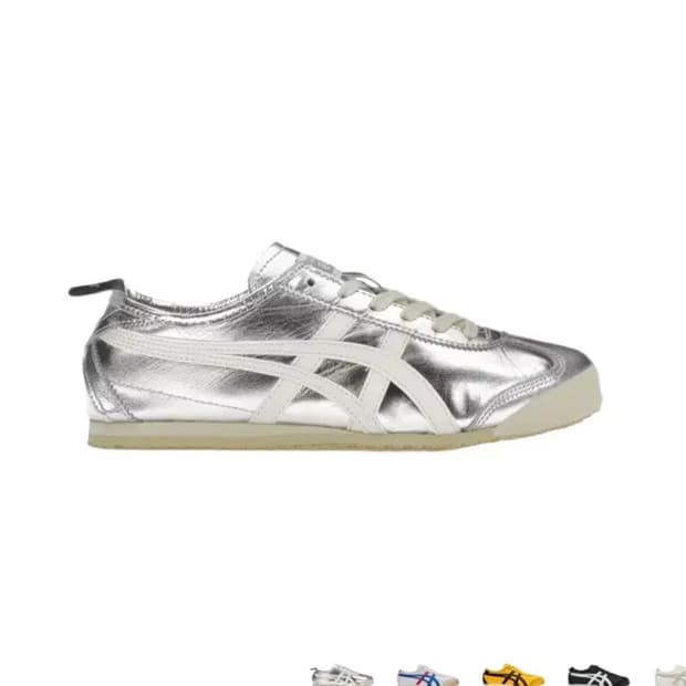 235) 오니츠카 타이거 멕시코 66 실버 신발 오프 화이트 