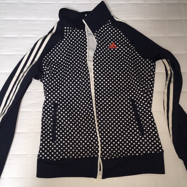 vintage 아디다스 네이비 도트 져지