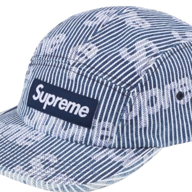 슈프림 데님 캠프캡 스트라이프 - 24SS