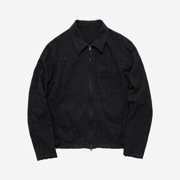 [4] 폴리테루 슬럽 집 자켓 블랙