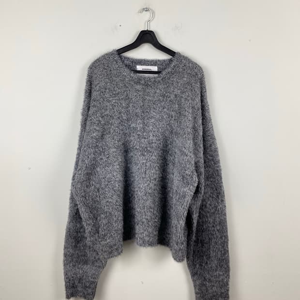 노매뉴얼 헤어리 그레이 니트 L