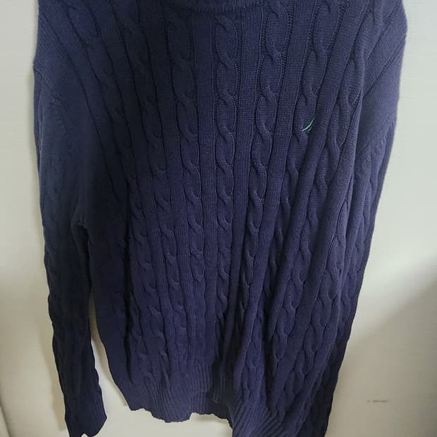 노티카 케이블 네이비 니트 L