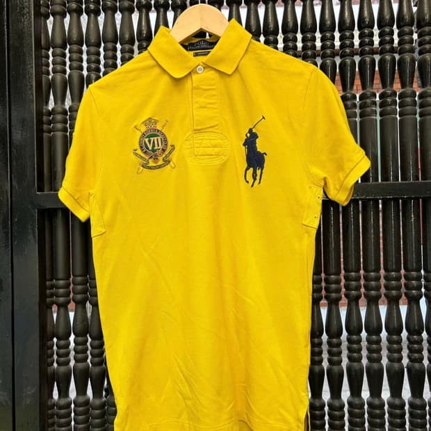 폴로 랄프로렌 옐로우 골드와펜 빈티지 티셔츠