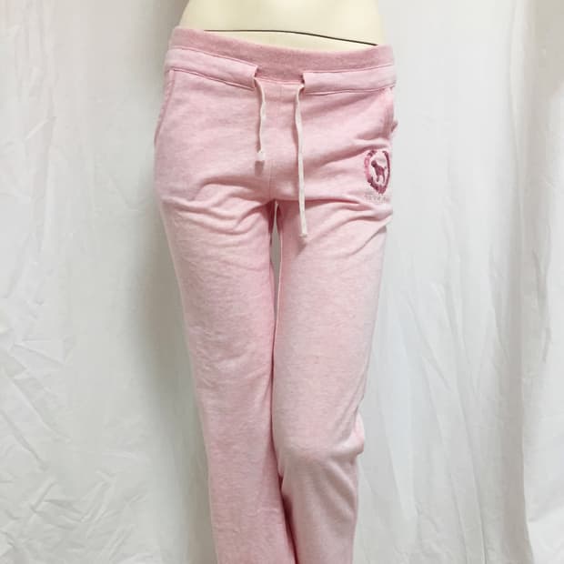 Pink Mélange Stitch Detail  Long  Pants