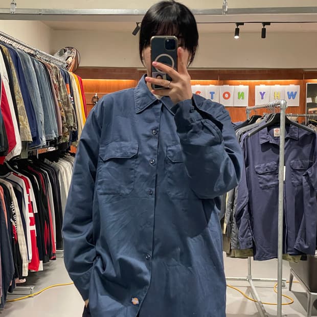 디키즈 워크 셔츠(블루)  