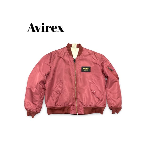 (105)아비렉스 MA-1 버건디 봄버 자켓