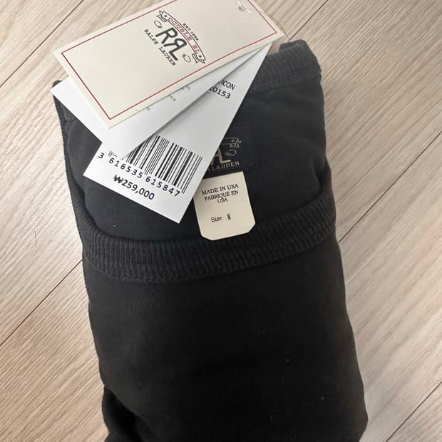 rrl 투팩 검정색 m 1장