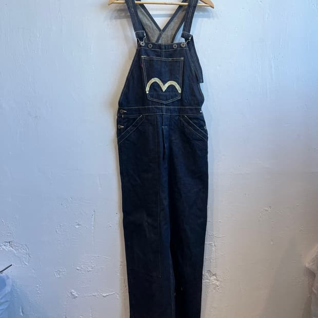 90s EVIS 에비수 더블니 데님 오버롤 