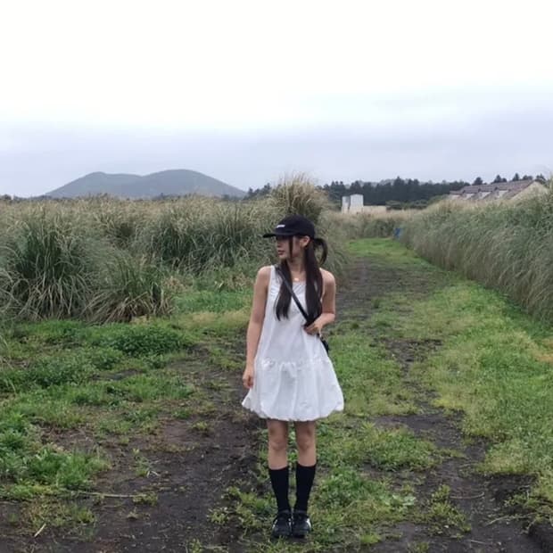 썸머무드 벌룬원피스 화이트