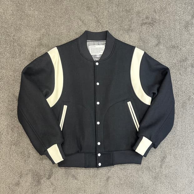 유니폼브릿지 바시티 자켓 블랙 M