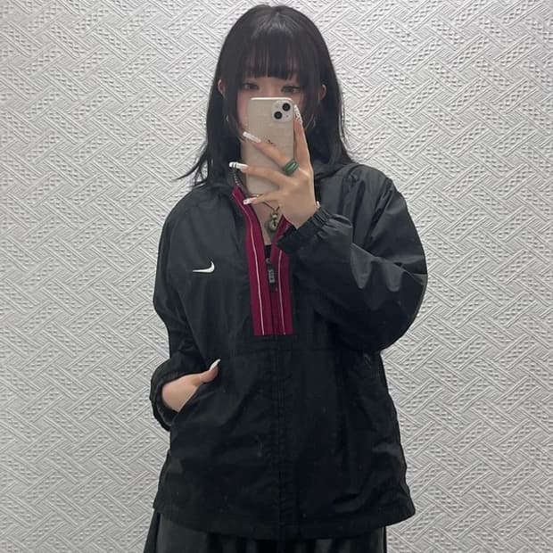 나이키 올드스쿨 레트로 빈티지 배색 바람막이 자켓 L C10815
