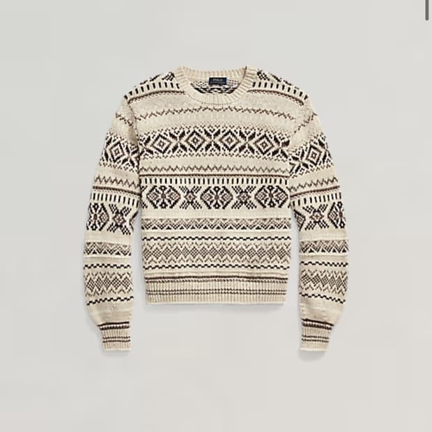 L 폴로랄프로렌 신형 QR택 여성 페어아일 울 니트