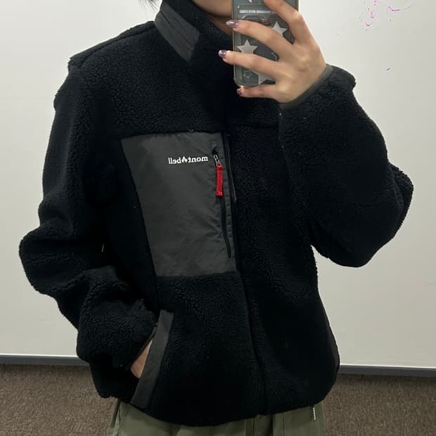 Montbell 몽벨 블랙 후리스 자켓 