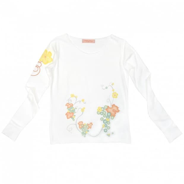 Tangling Grape Garden Top White