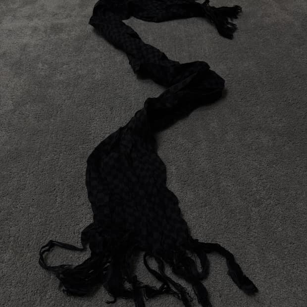 Vintage v-kei punk mood black scarf