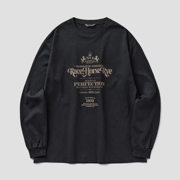 (M) 유니온블루 RACE HORSE RYE LONG SLEEVE