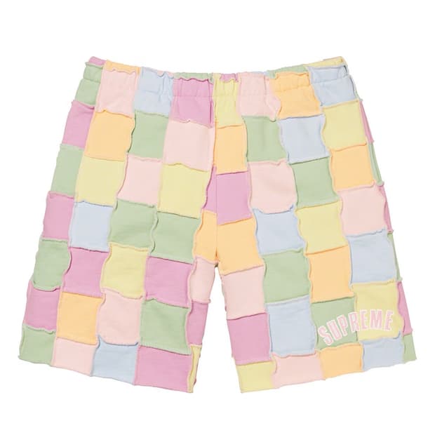 슈프림 22SS 리버스 패치워크 스웻숏츠 M