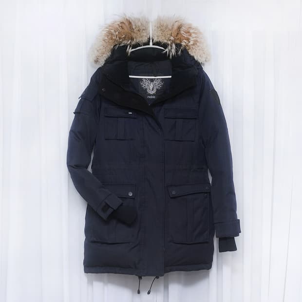 노비스 신디 헤비다운 패딩파카 다크네이비 (S / 85-90)