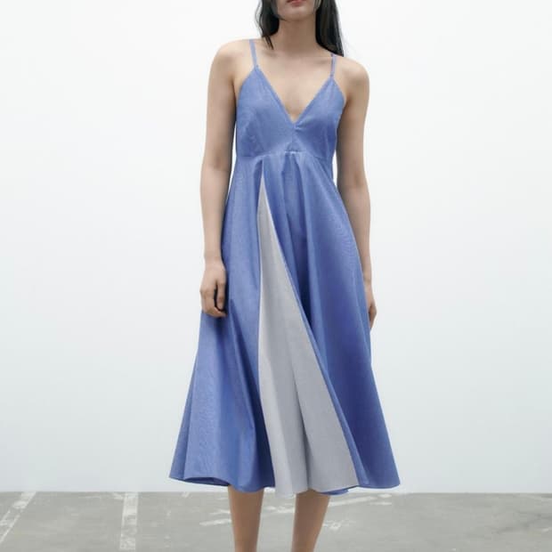 자라 스트라이프 포플린 원피스