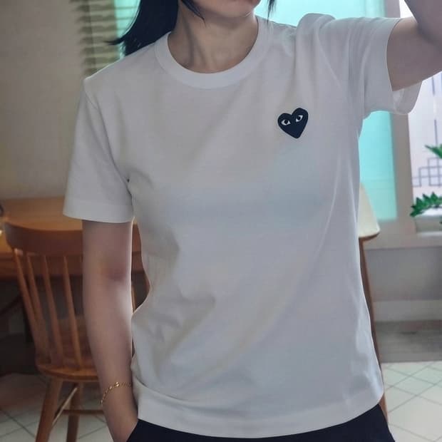 꼼데가르송 블랙와펜 화이트S