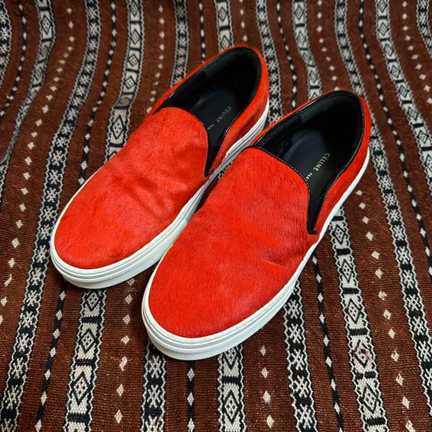 셀린느 레드 송치 슬립온 35 / 225