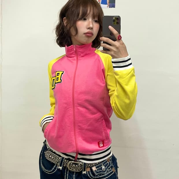 Baby doll retro pink star jacket 