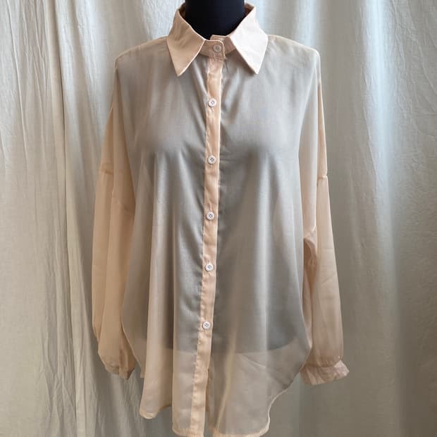 스킨 시스루 블라우스(F)