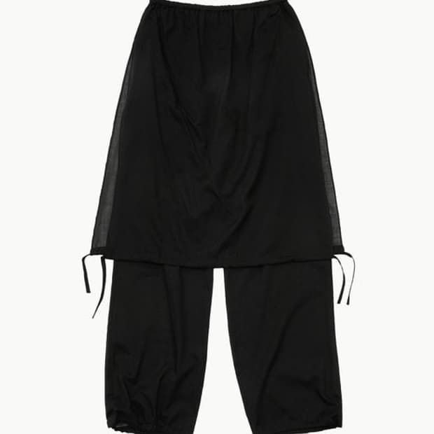 아모멘토 드로우스트링 레이어드 팬츠