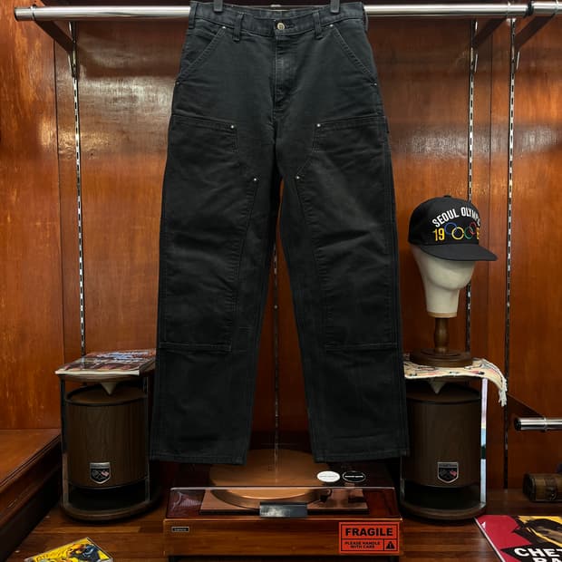 칼하트 B136 BLK 더블니 카펜터 팬츠 [ 32 ]