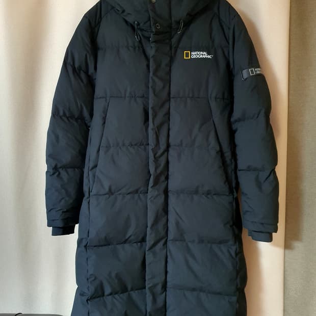 내셔널지오그래픽 구스다운 롱패딩 95