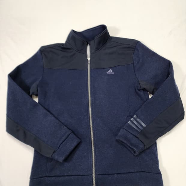 아디다스 골프 플리스 네이비 집업 자켓