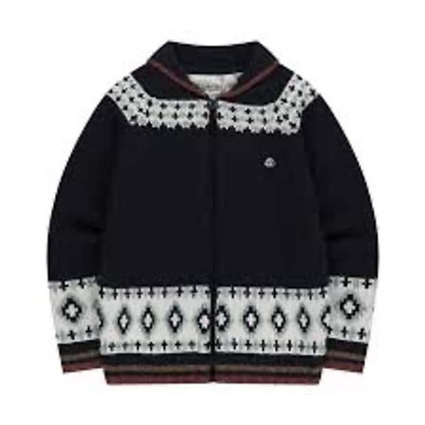 코이세이오 모시 코위찬 니트 재킷 네이비